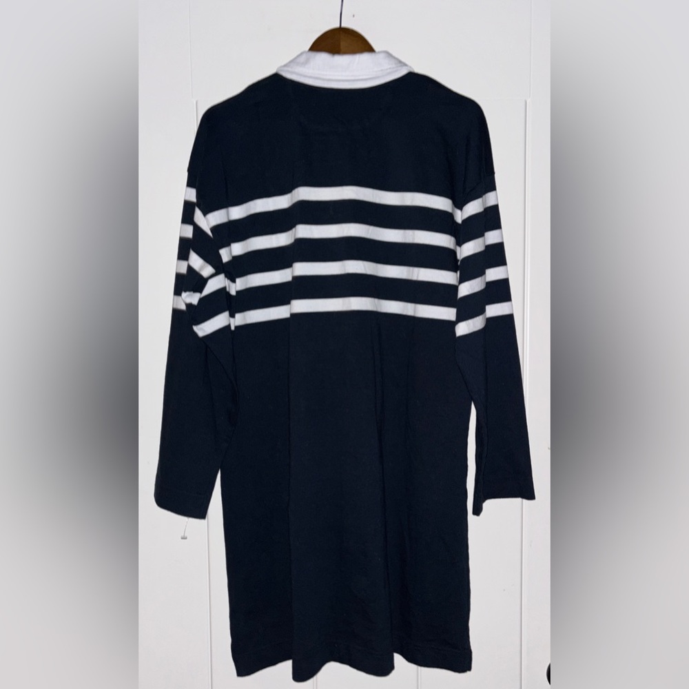 Faherty Jersey Dress Cape May Stripe Size L NEW Preppy Sporty Chic Coastal Cool - Picture 2 of 9